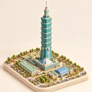 台北 101 微縮模型